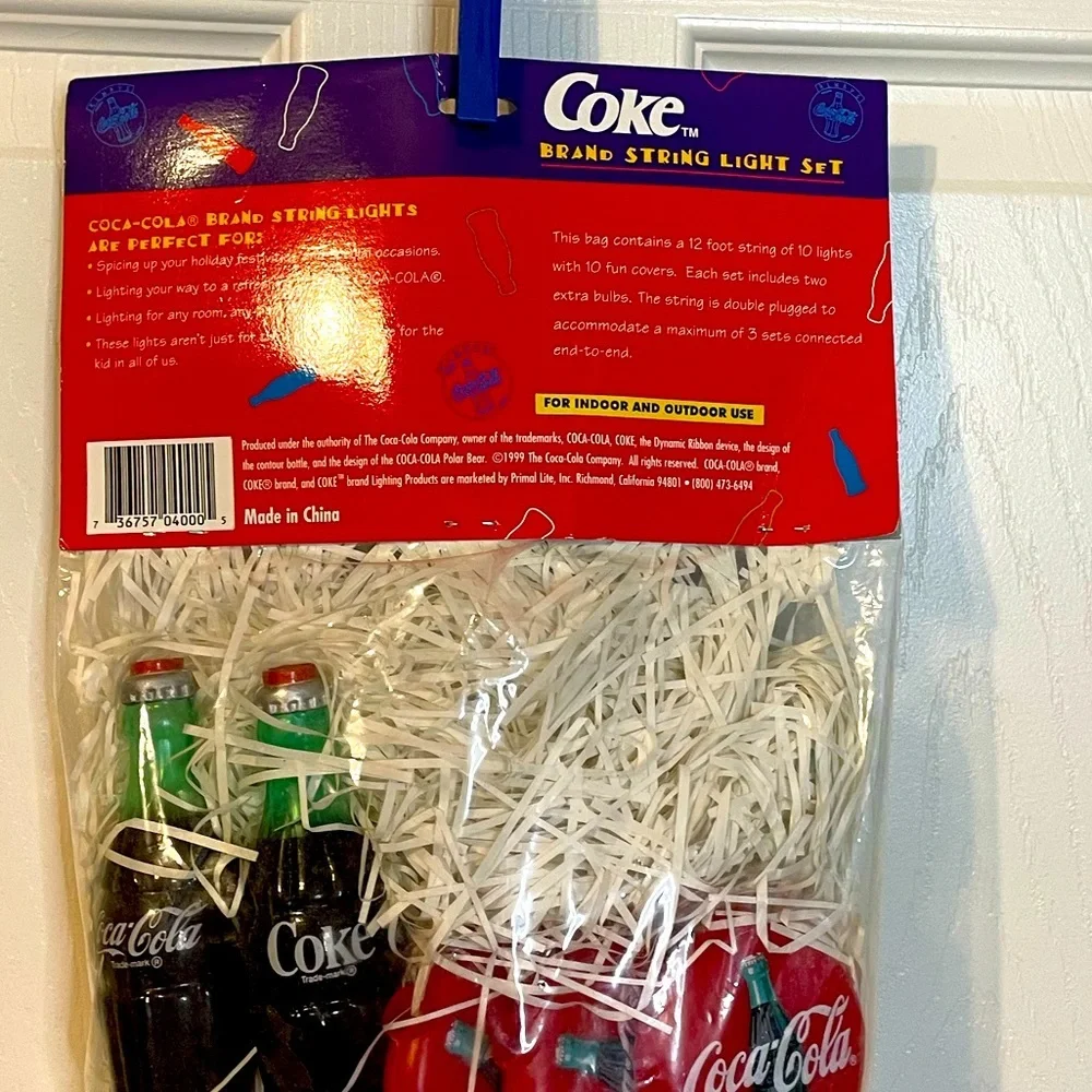 NWT 1999 Coca-Cola string lights (10pc) Brand new! Vintage pop art